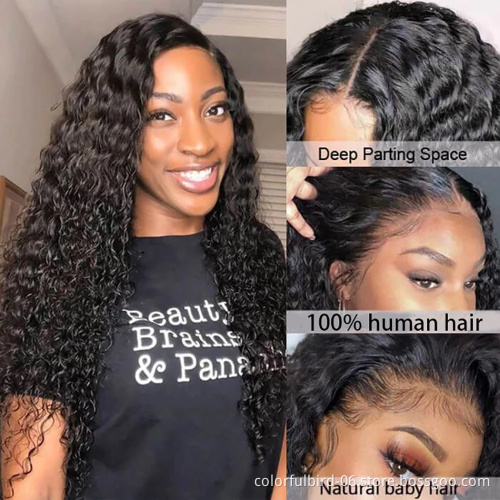 Lace closure Wig Pre Plucked deep Wave 6x6 Lace Frontal Human Hair Wigs 6x6 Lace Closure Wig For Black Women deep